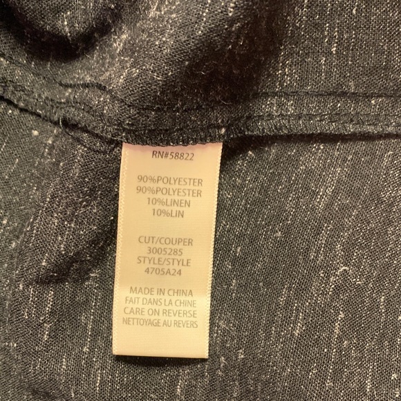 NWT Women’s Max Studio Charcoal Gray Zip-Up Cropped Linen Lightweight Jacket XS - Picture 10 of 10